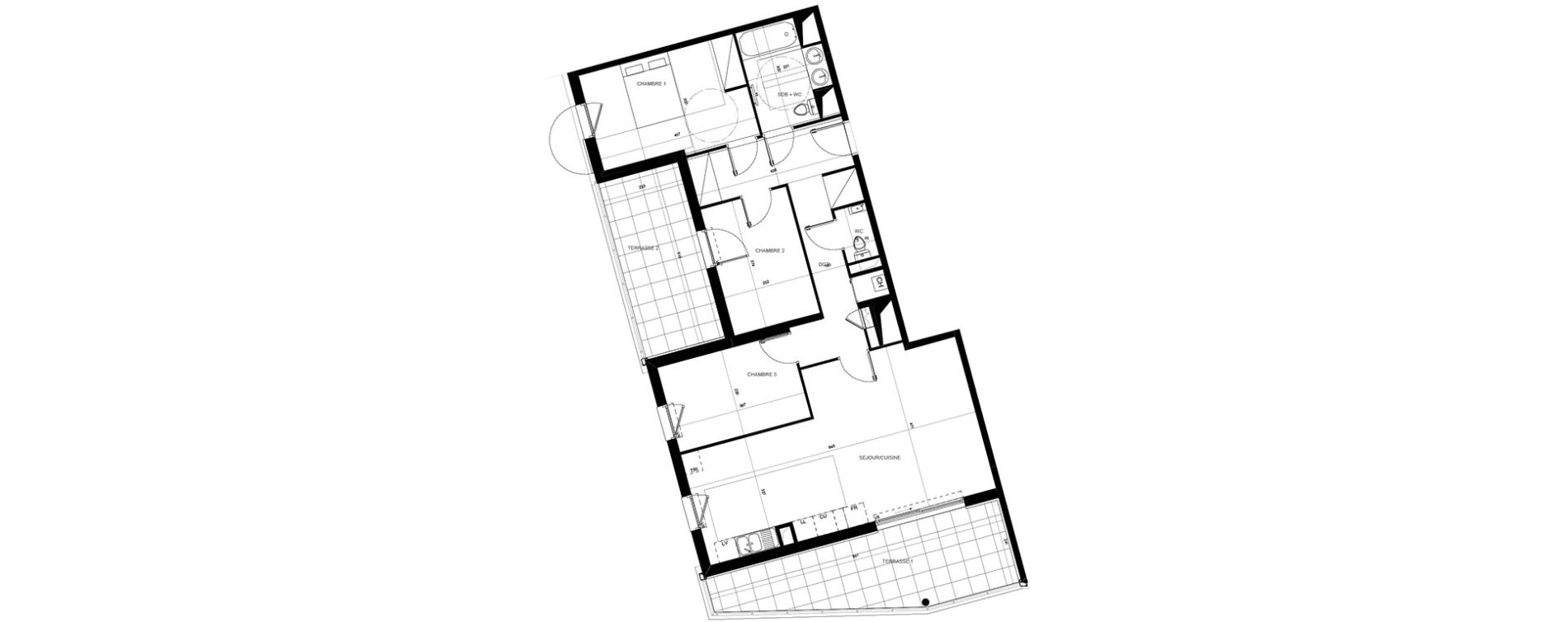 Appartement T4 de 87,80 m2 &agrave; Saint-Jean-De-V&eacute;das Roque fraisse