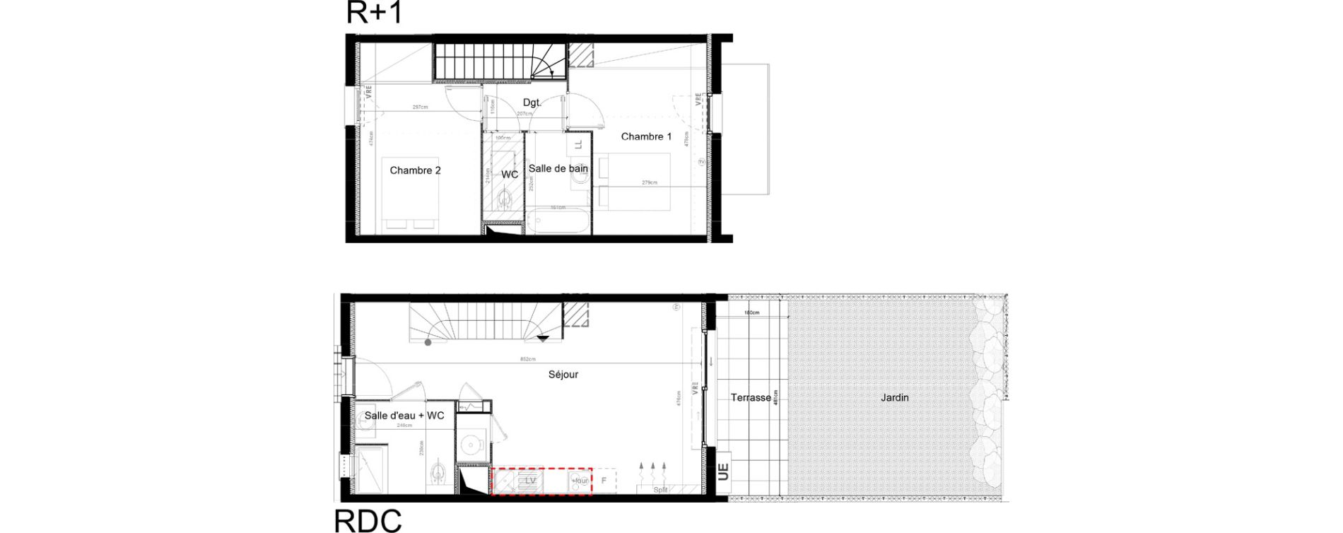 Maison T3 de 71,80 m2 &agrave; Sauvian Les mouli&egrave;res