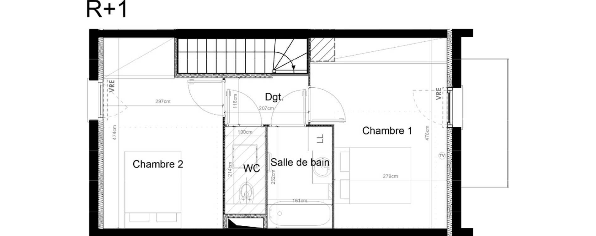 Maison T3 de 71,80 m2 &agrave; Sauvian Les mouli&egrave;res
