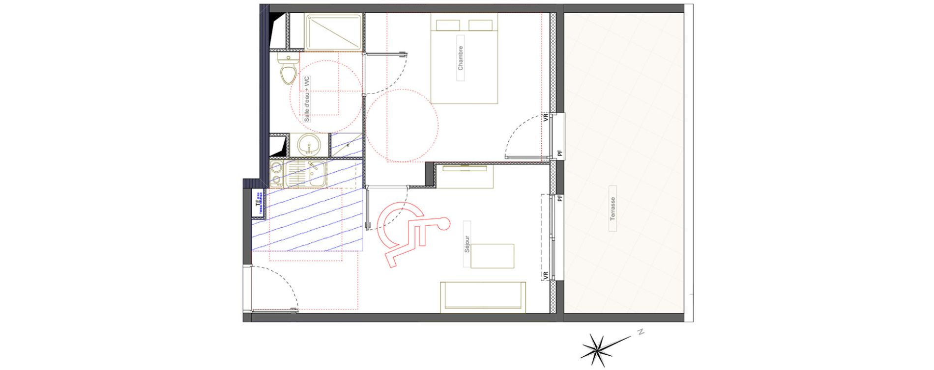 Appartement T2 de 36,34 m2 &agrave; S&eacute;rignan Centre