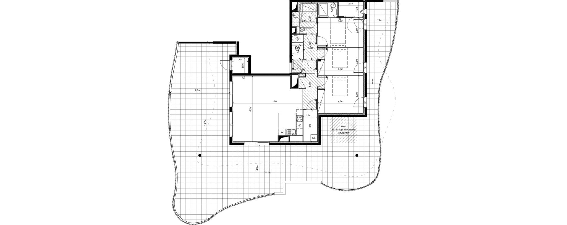 Appartement T4 de 105,70 m2 &agrave; S&eacute;rignan Centre