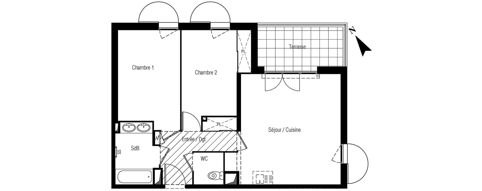 Appartement T3 de 60,10 m2 &agrave; S&egrave;te Le conservatoire
