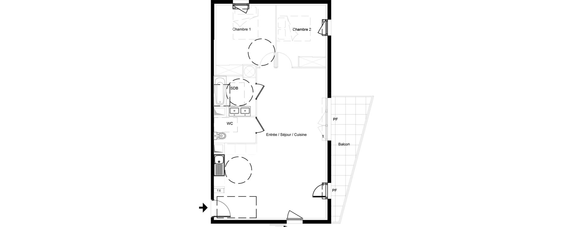 Appartement T3 de 72,49 m2 &agrave; Vendargues Centre