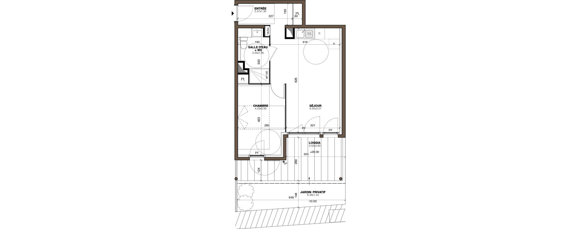 Appartement T2 de 44,50 m2 &agrave; Vendargues Centre