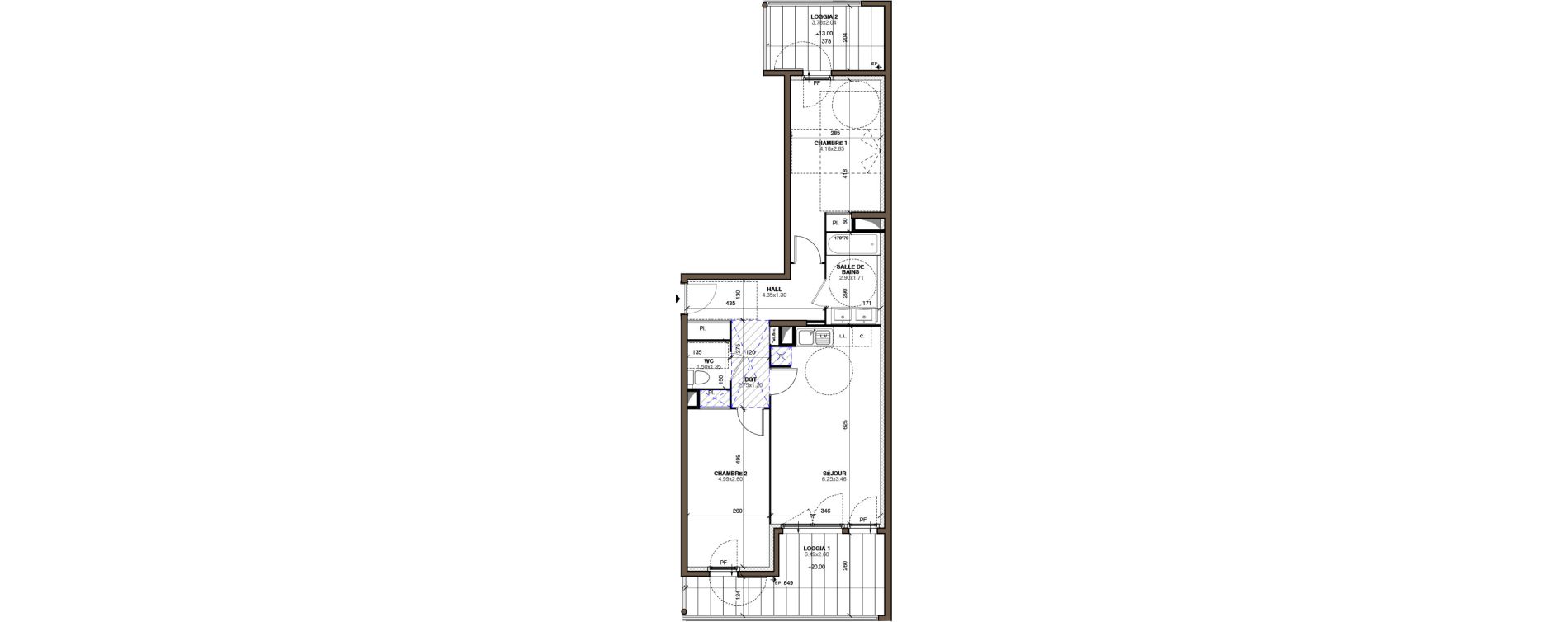 Appartement T3 de 65,40 m2 &agrave; Vendargues Centre