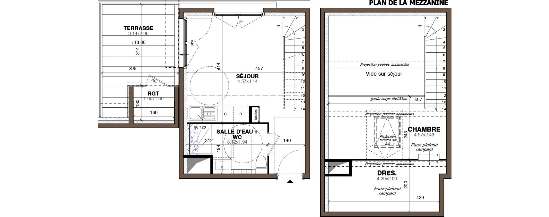 Appartement T2 de 43,00 m2 &agrave; Vendargues Centre