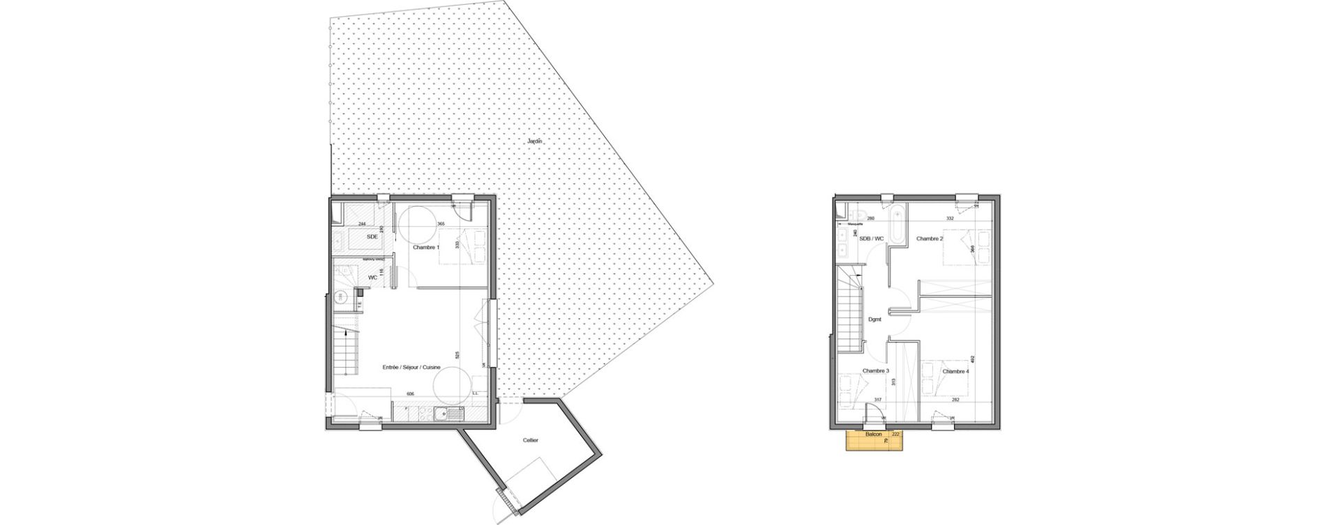 Maison T5 de 95,90 m2 &agrave; Vendargues Centre