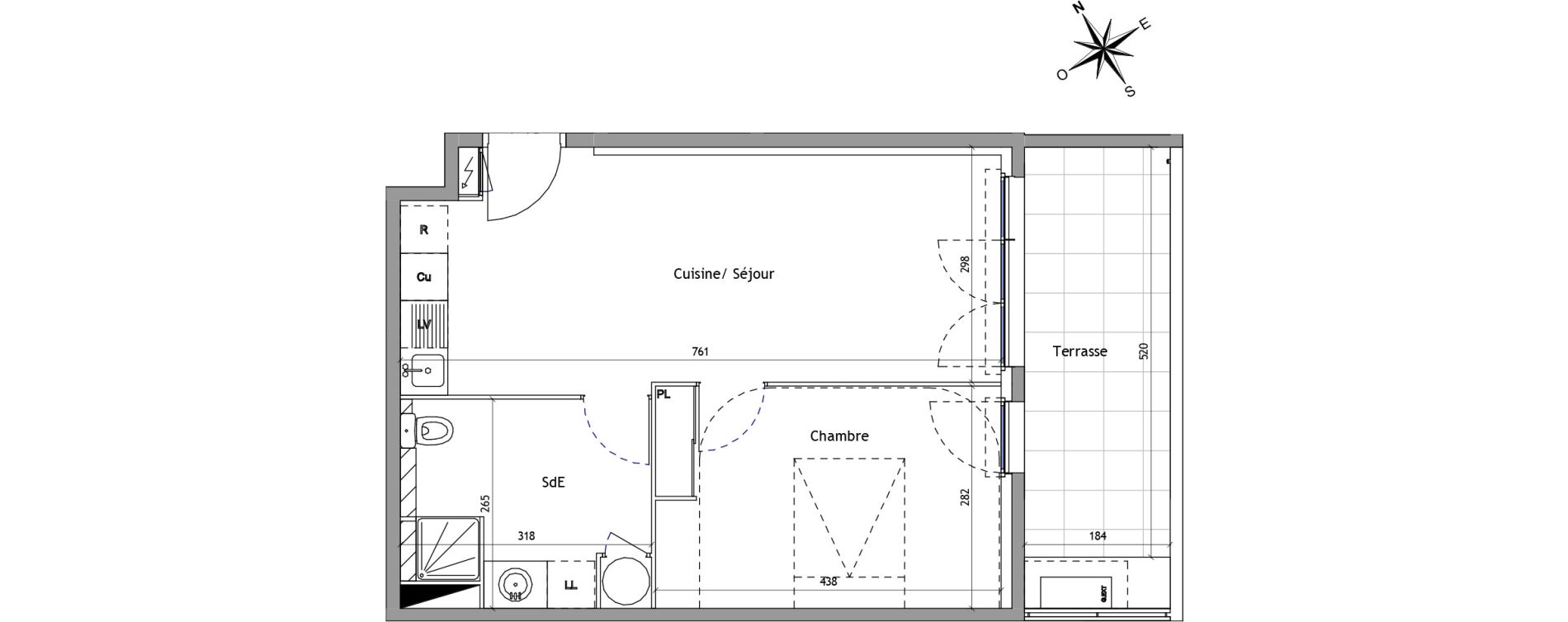 Appartement T2 de 42,30 m2 &agrave; Vendargues Centre