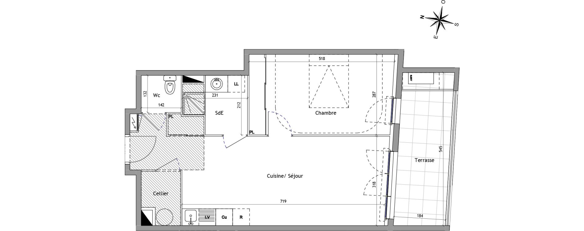 Appartement T2 de 50,20 m2 &agrave; Vendargues Centre
