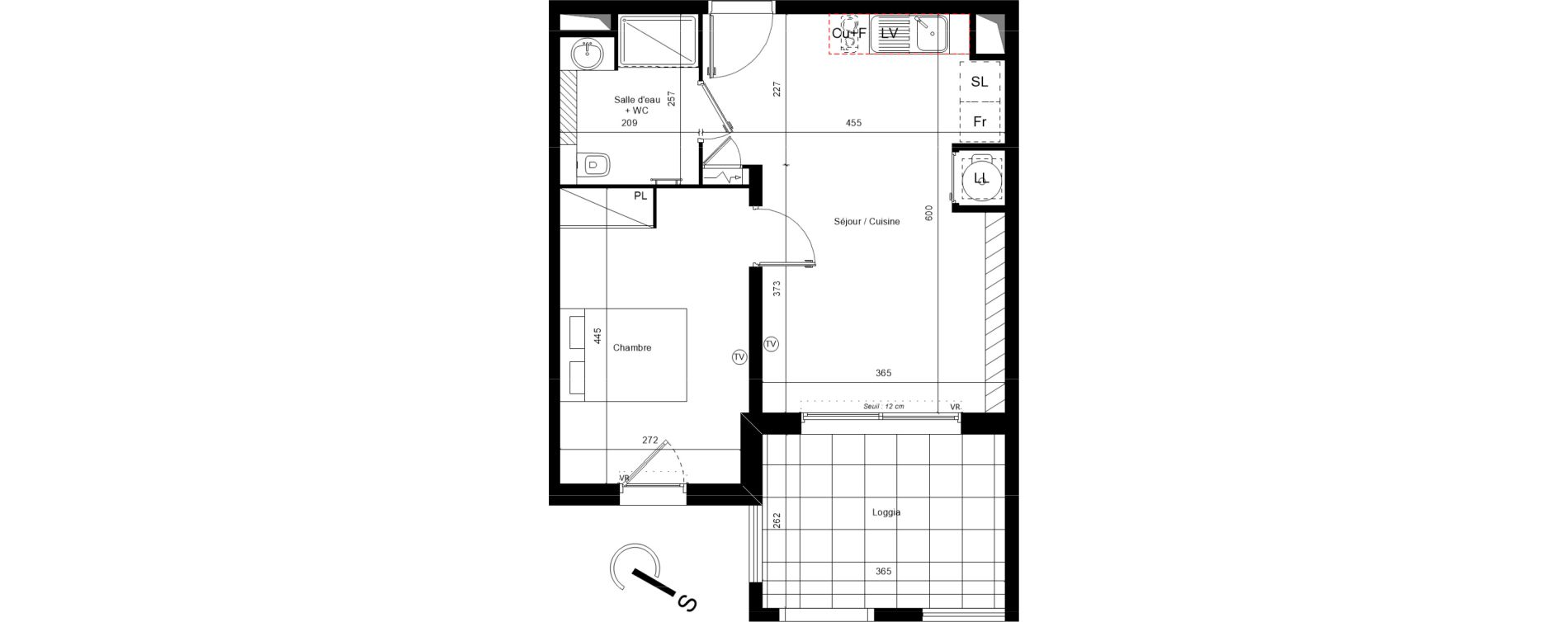 Appartement T2 de 40,81 m2 &agrave; Vias Font longue