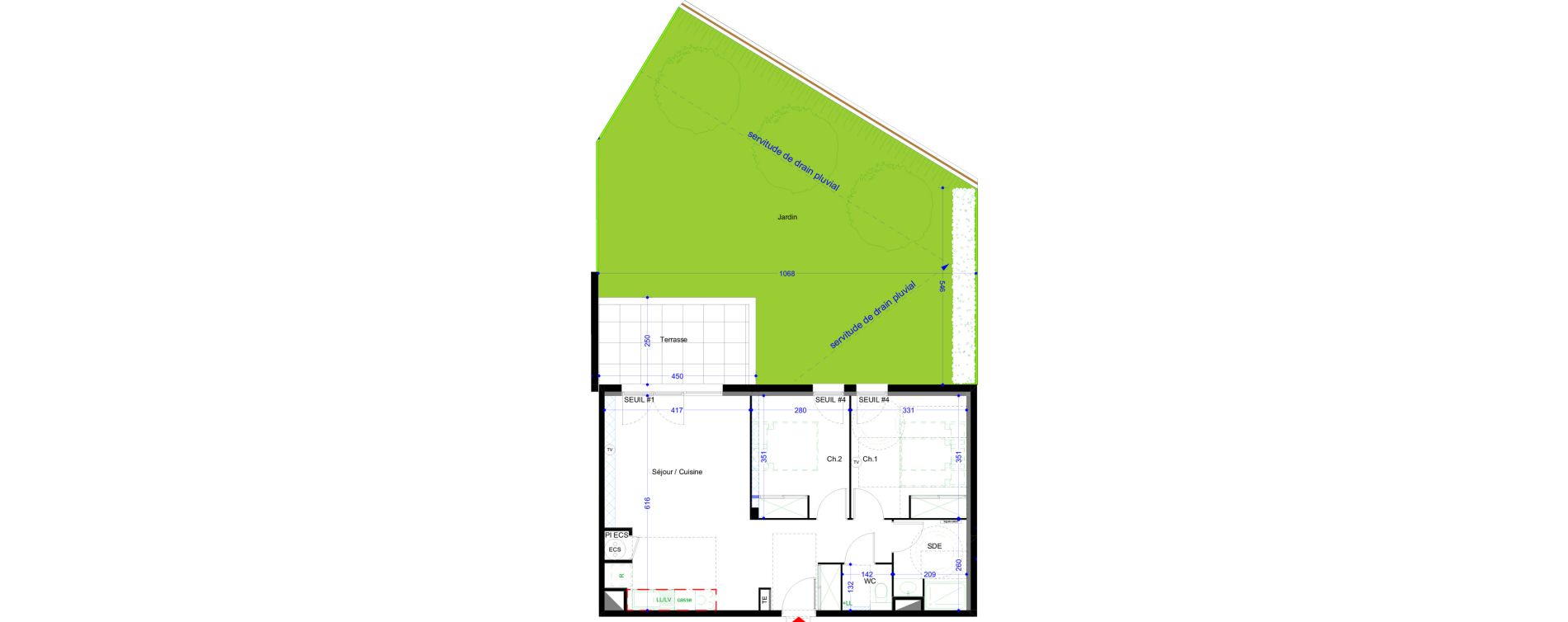 Appartement T3 de 61,59 m2 &agrave; Vic-La-Gardiole Centre