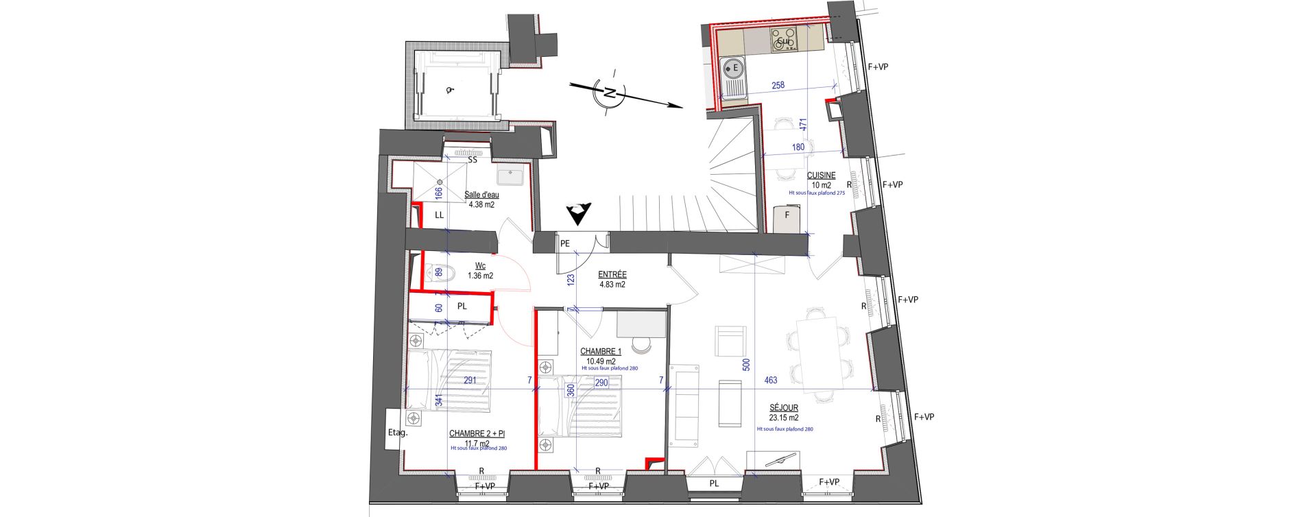 Appartement T3 de 65,91 m2 à Cahors Cahors fenelon
