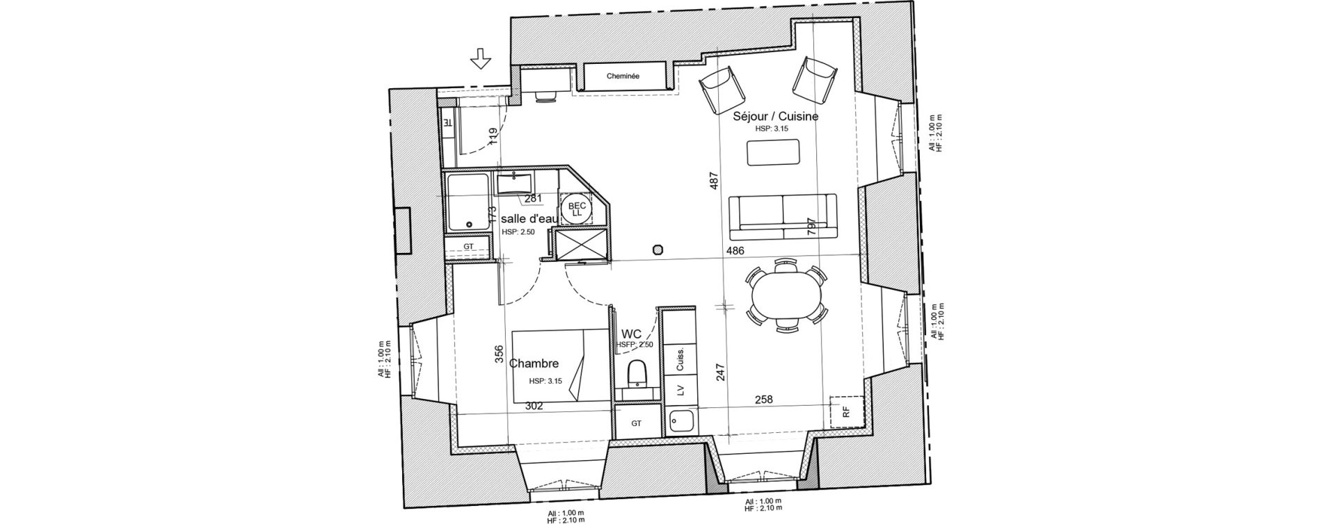 Appartement T2 de 55,00 m2 &agrave; Souillac Centre