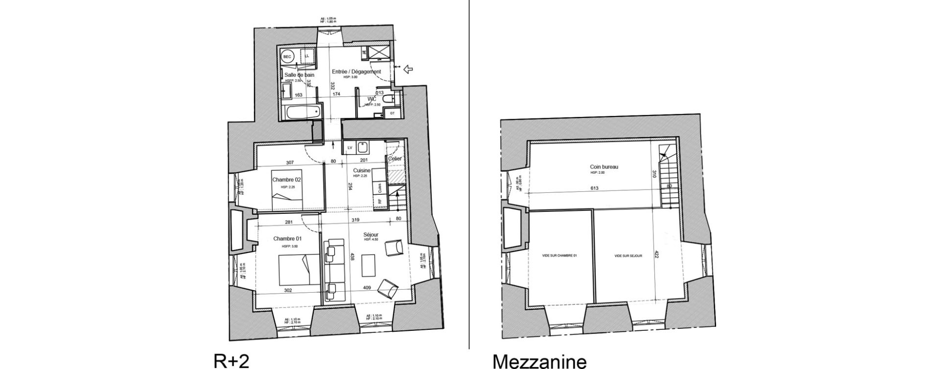 Duplex T3 de 86,10 m2 &agrave; Souillac Centre