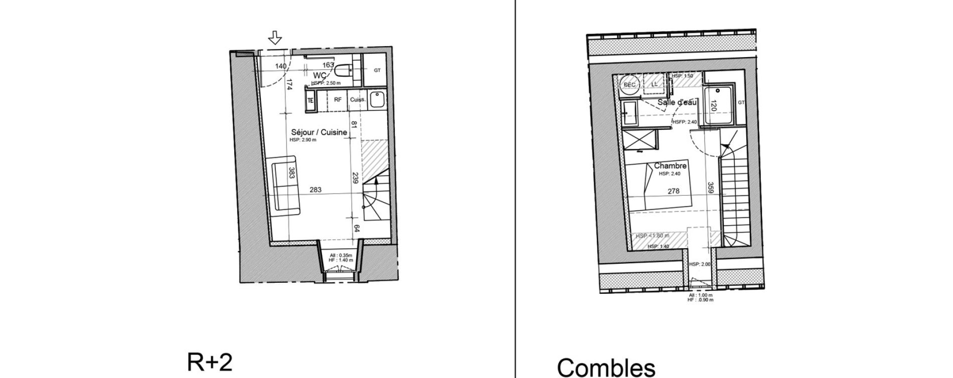 Duplex T2 de 31,20 m2 &agrave; Souillac Centre