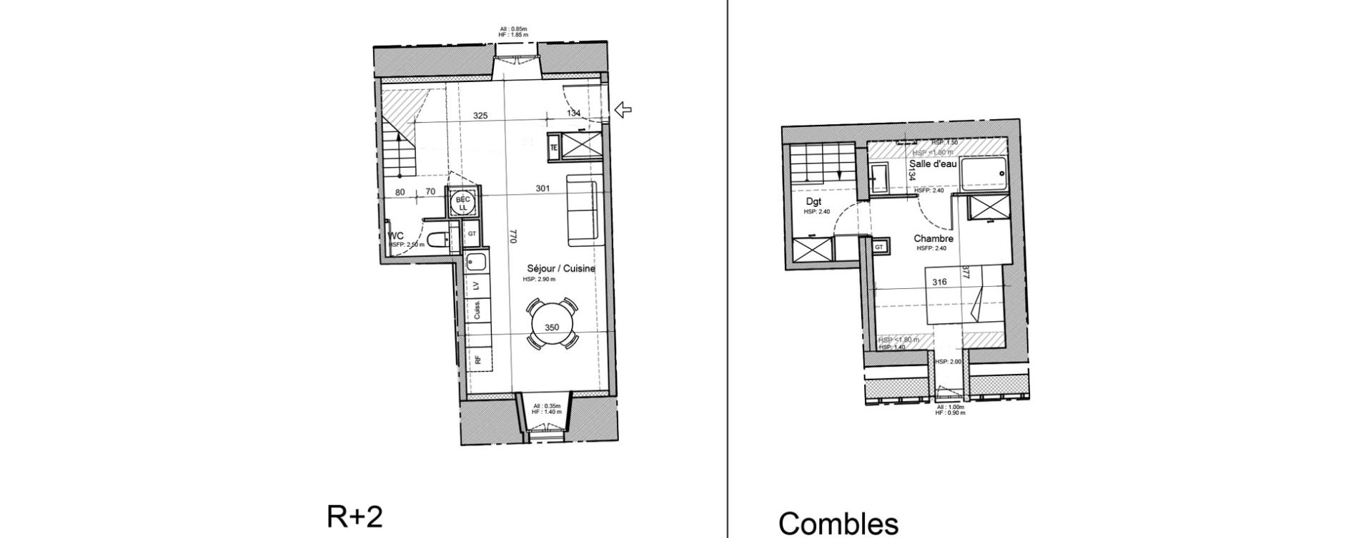 Duplex T2 de 50,40 m2 &agrave; Souillac Centre