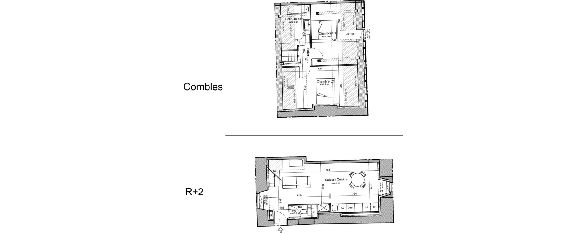 Duplex T3 de 56,90 m2 &agrave; Souillac Centre