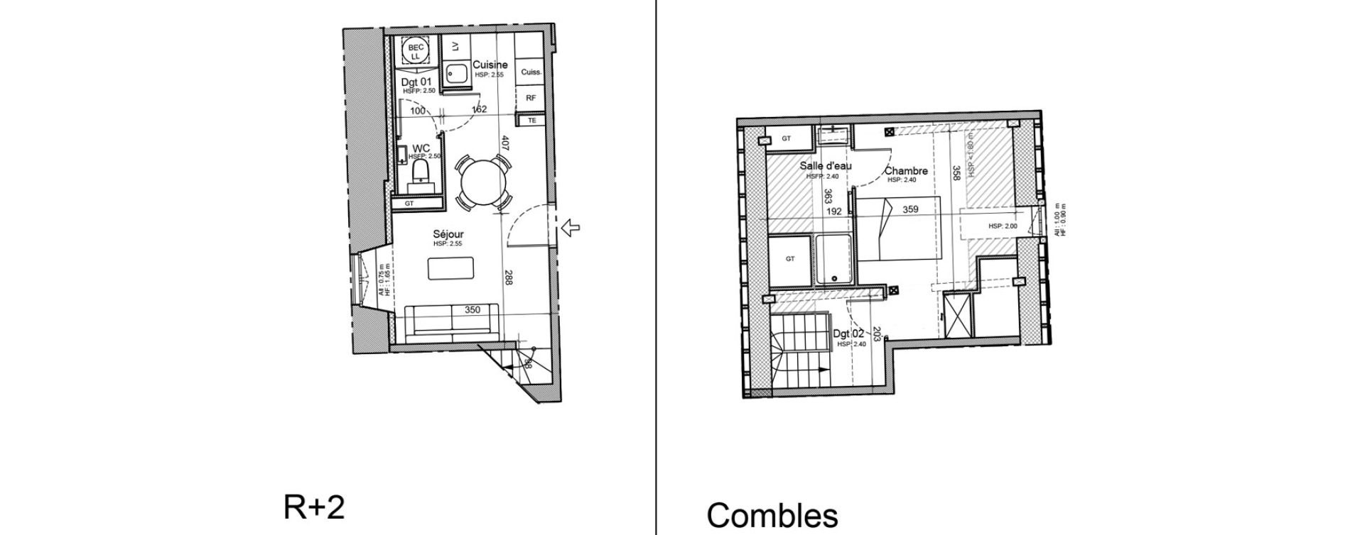 Duplex T2 de 41,00 m2 &agrave; Souillac Centre