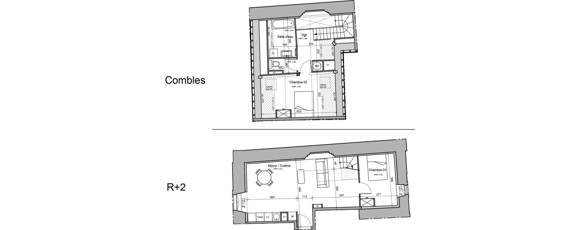 Duplex T3 de 64,20 m2 &agrave; Souillac Centre