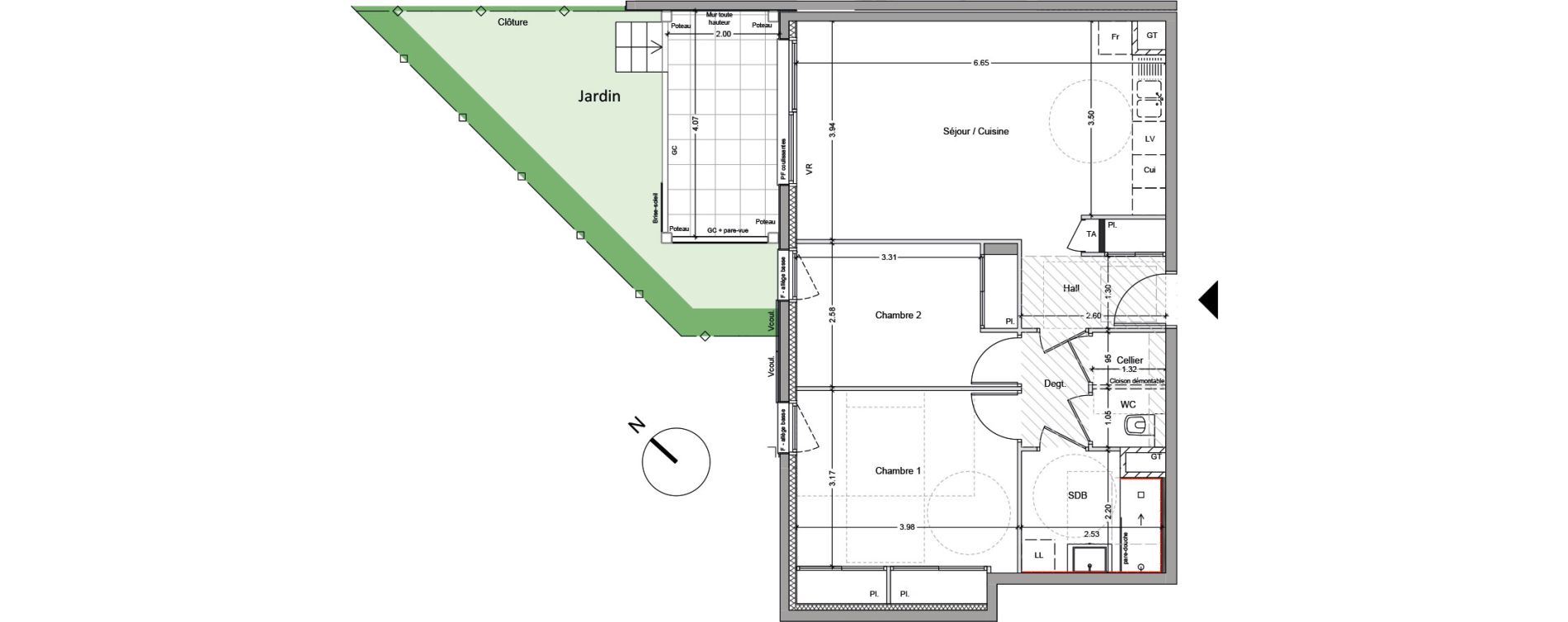 Appartement T3 de 64,57 m2 &agrave; Argel&egrave;s-Sur-Mer Centre
