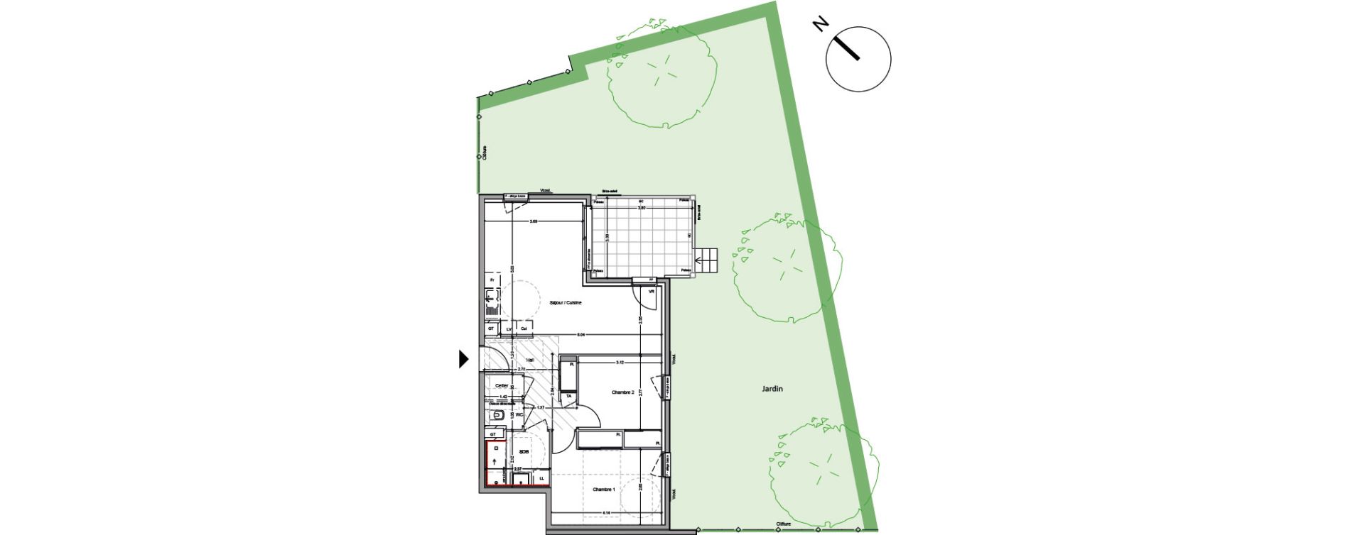 Appartement T3 de 64,39 m2 &agrave; Argel&egrave;s-Sur-Mer Centre