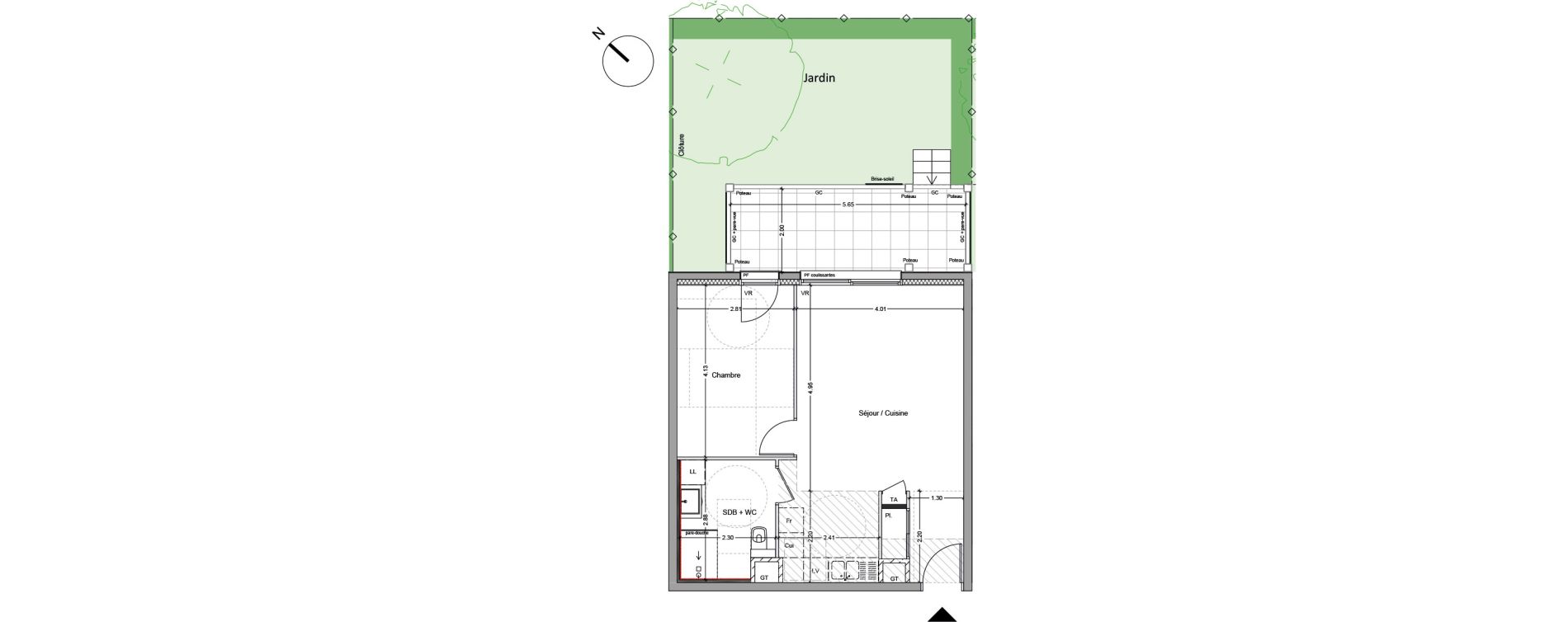 Appartement T2 de 46,93 m2 &agrave; Argel&egrave;s-Sur-Mer Centre