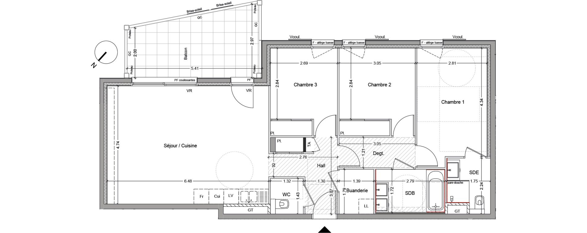 Appartement T4 de 85,33 m2 &agrave; Argel&egrave;s-Sur-Mer Centre