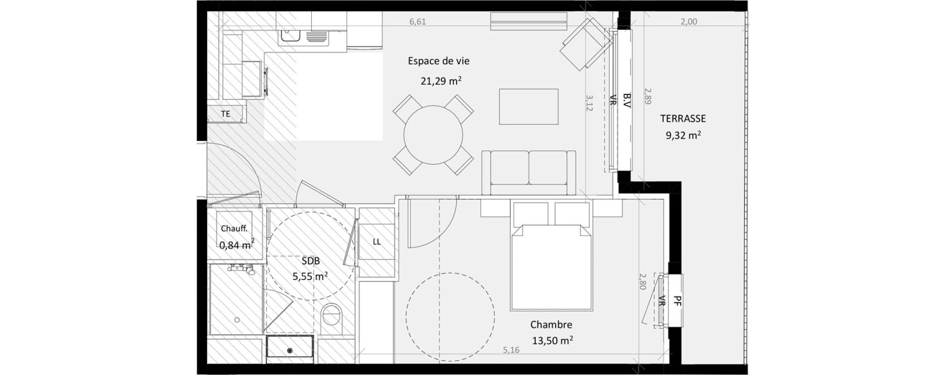 Appartement T2 de 41,18 m2 &agrave; Argel&egrave;s-Sur-Mer Centre