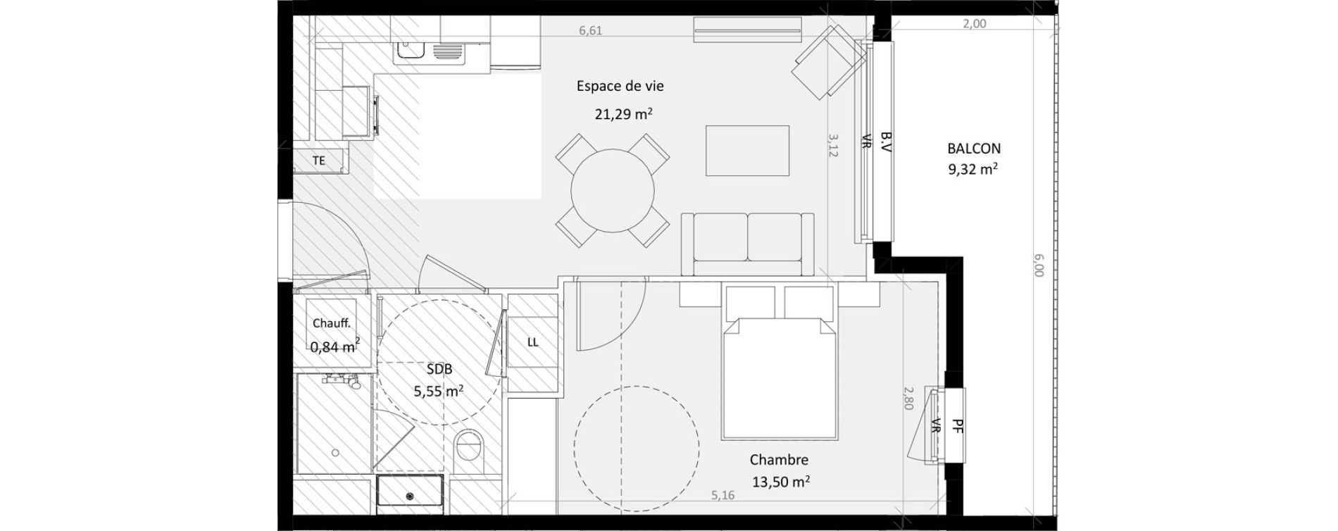 Appartement T2 de 41,18 m2 &agrave; Argel&egrave;s-Sur-Mer Centre