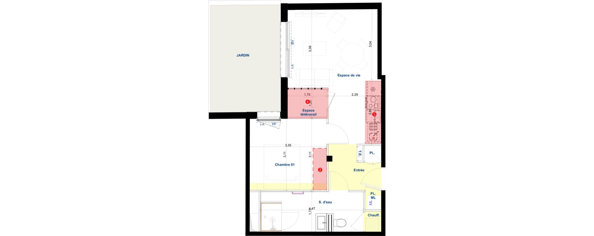 Appartement T2 de 45,02 m2 &agrave; Argel&egrave;s-Sur-Mer Centre