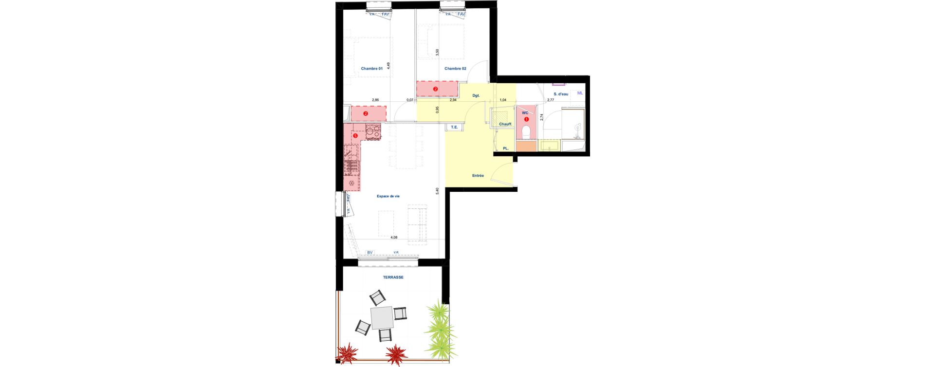 Appartement T3 de 62,28 m2 &agrave; Argel&egrave;s-Sur-Mer Centre