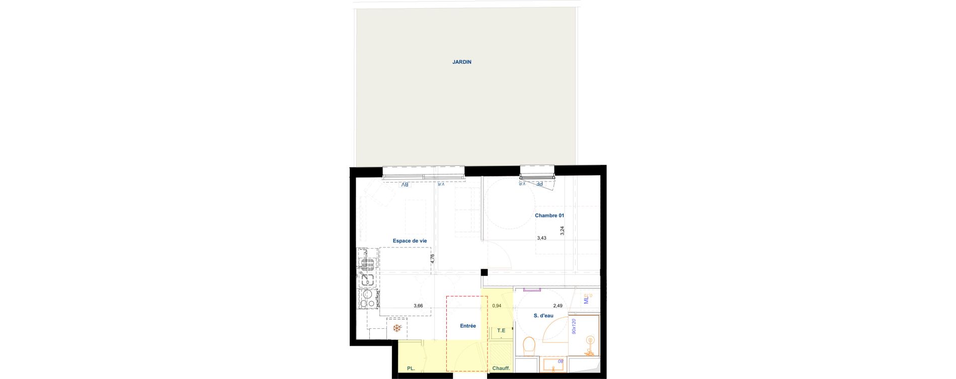 Appartement T2 de 38,43 m2 &agrave; Argel&egrave;s-Sur-Mer Centre