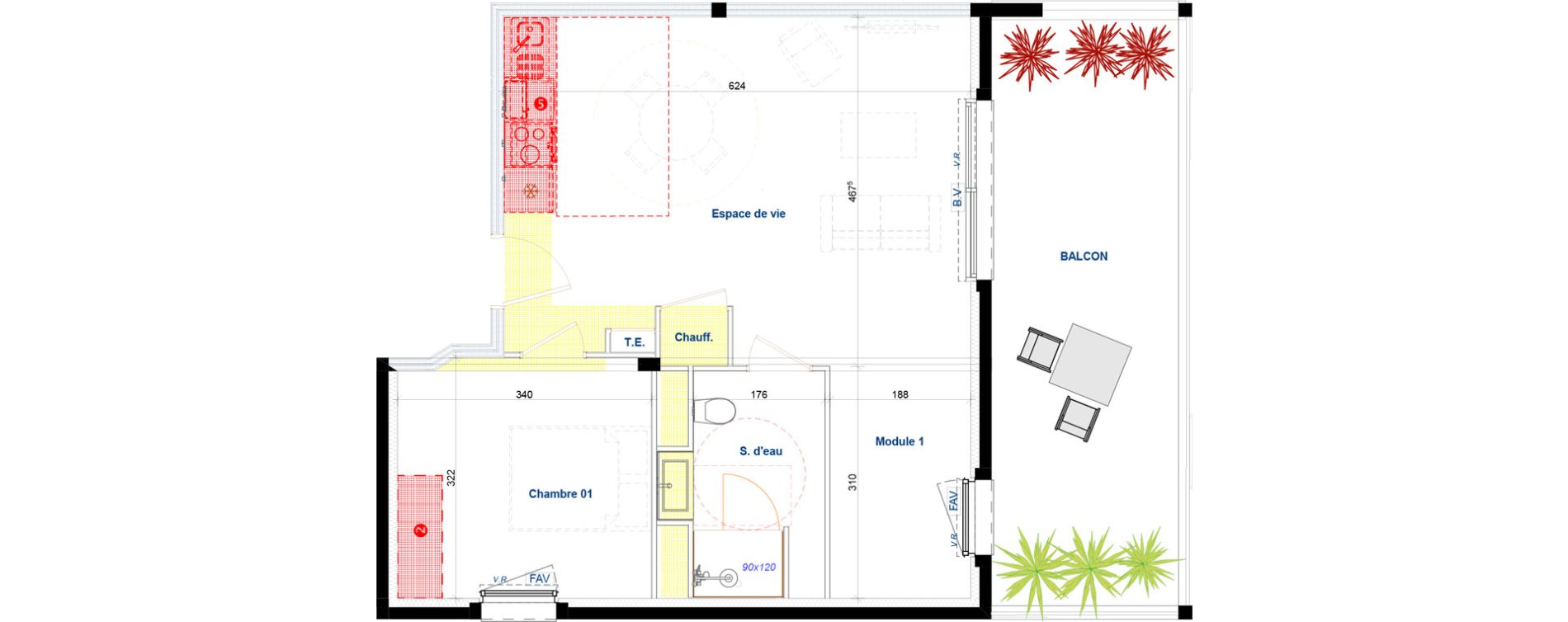 Appartement T2 de 50,65 m2 &agrave; Argel&egrave;s-Sur-Mer Centre