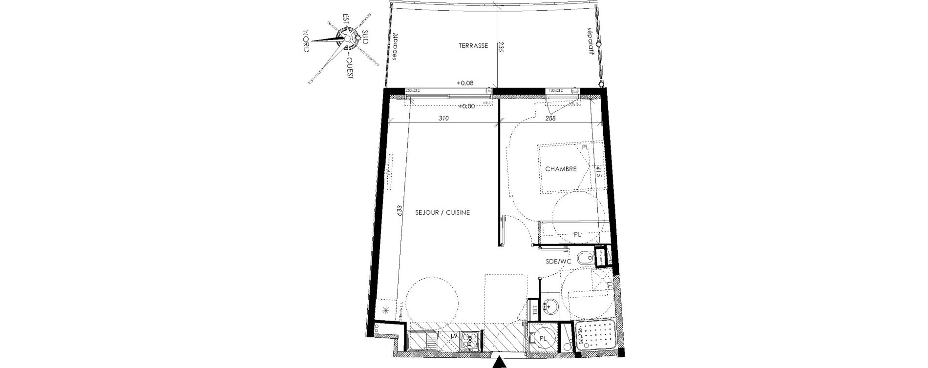 Appartement T2 de 45,00 m2 &agrave; Canet-En-Roussillon Port aliz&eacute;s