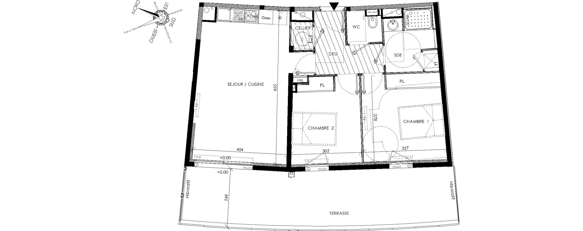 Appartement T3 de 64,00 m2 &agrave; Canet-En-Roussillon Port aliz&eacute;s