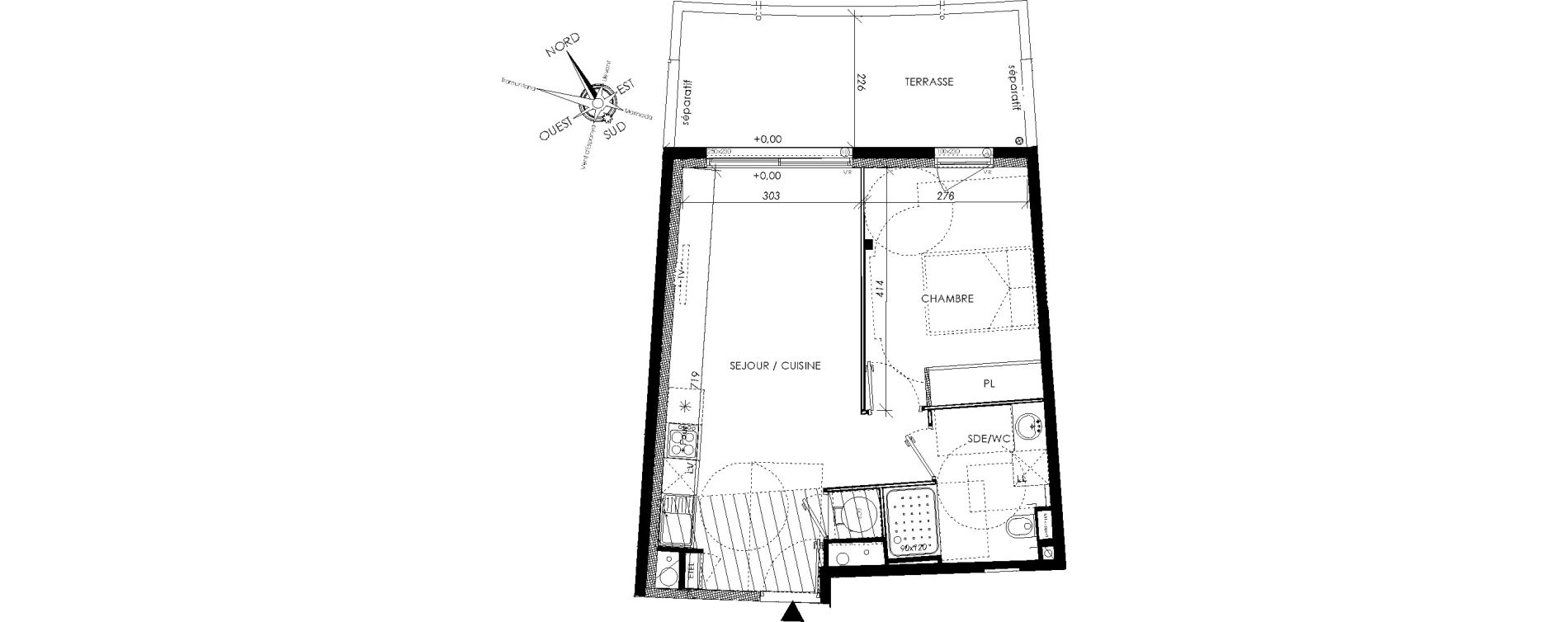 Appartement T2 de 42,00 m2 &agrave; Canet-En-Roussillon Port aliz&eacute;s