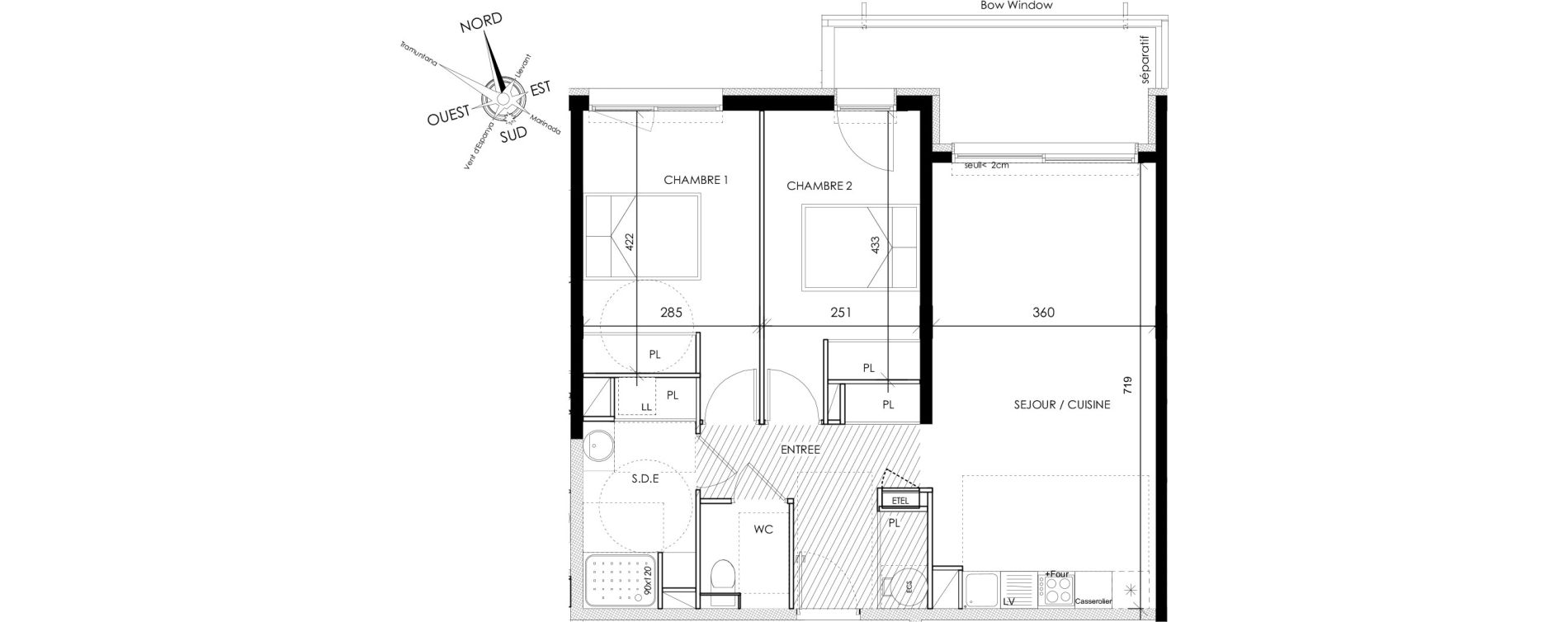 Appartement T3 de 67,00 m2 &agrave; Canet-En-Roussillon Port aliz&eacute;s