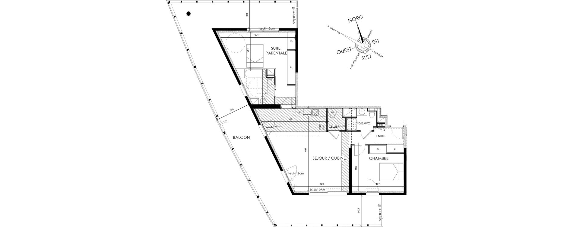 Appartement T3 de 85,00 m2 &agrave; Canet-En-Roussillon Port aliz&eacute;s