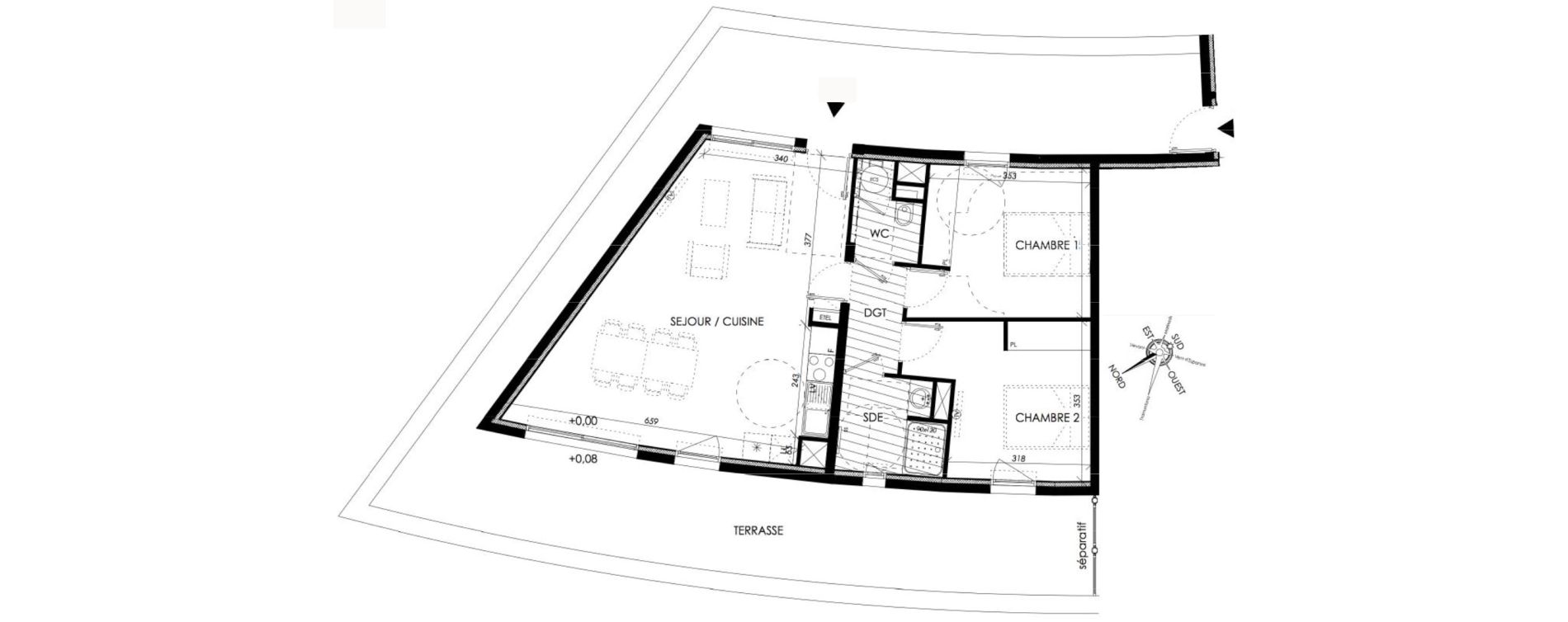 Appartement T3 de 71,00 m2 &agrave; Canet-En-Roussillon Port aliz&eacute;s