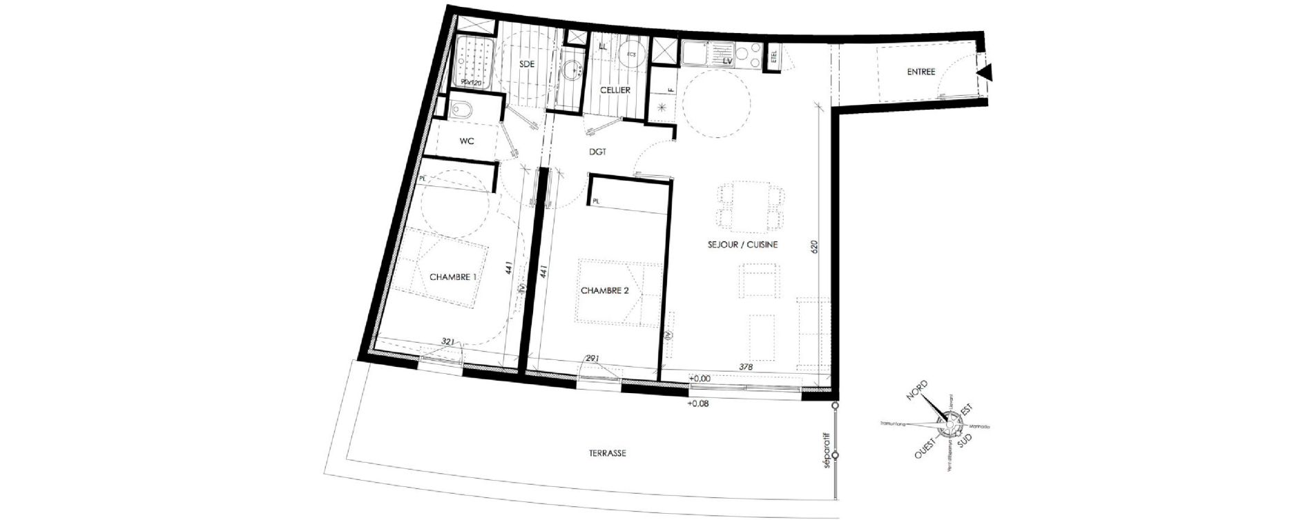 Appartement T3 de 71,00 m2 &agrave; Canet-En-Roussillon Port aliz&eacute;s