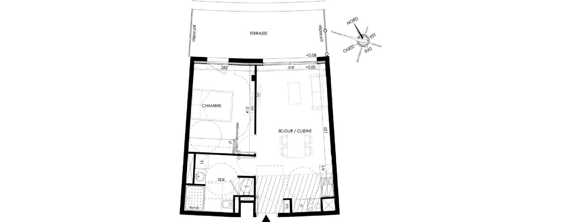 Appartement T2 de 42,00 m2 &agrave; Canet-En-Roussillon Port aliz&eacute;s