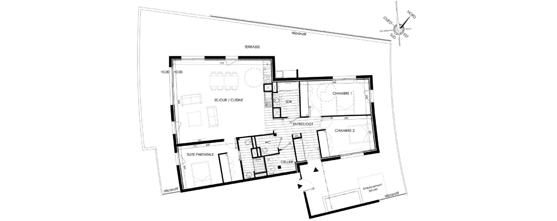 Appartement T4 de 116,00 m2 &agrave; Canet-En-Roussillon Port aliz&eacute;s