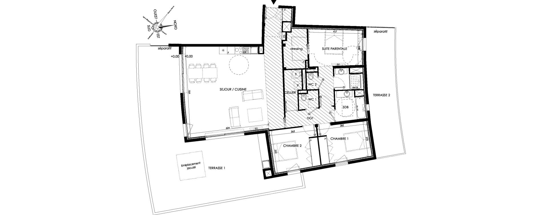 Appartement T4 de 118,00 m2 &agrave; Canet-En-Roussillon Port aliz&eacute;s