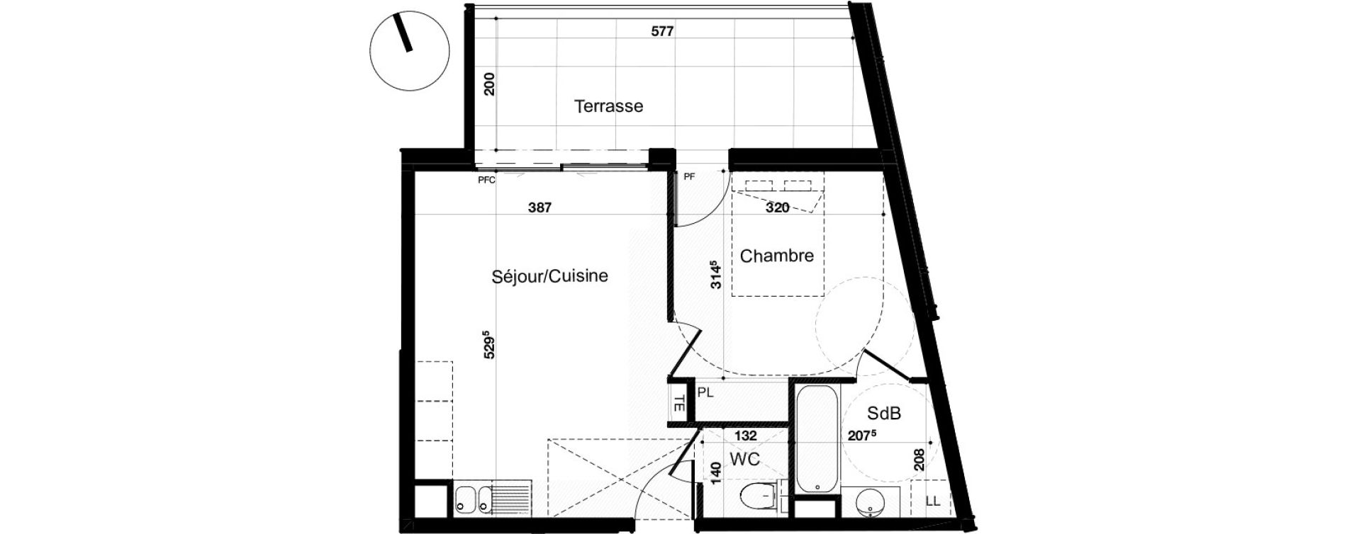 Appartement T2 de 39,23 m2 &agrave; Canet-En-Roussillon Canet le port