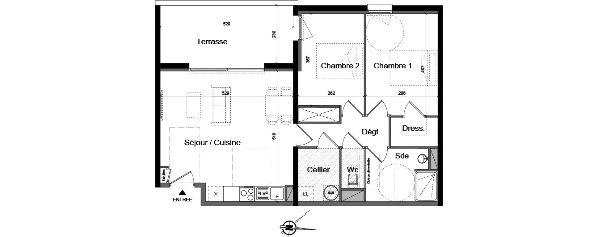 Appartement T3 de 65,00 m2 &agrave; Canet-En-Roussillon Port aliz&eacute;s