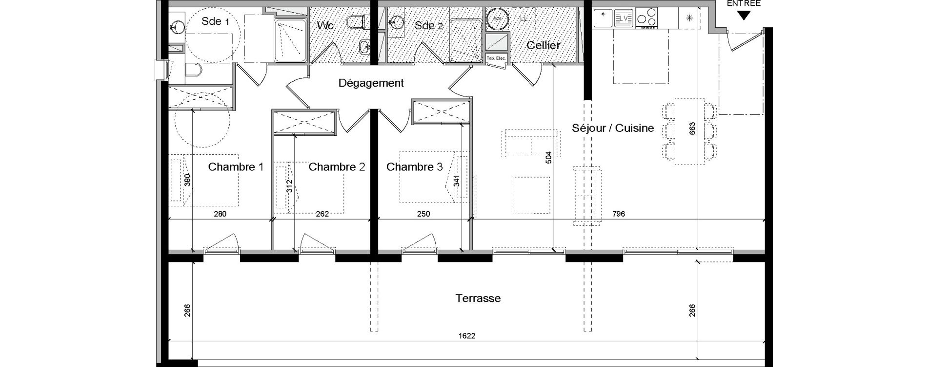 Appartement T4 de 101,00 m2 &agrave; Canet-En-Roussillon Port aliz&eacute;s