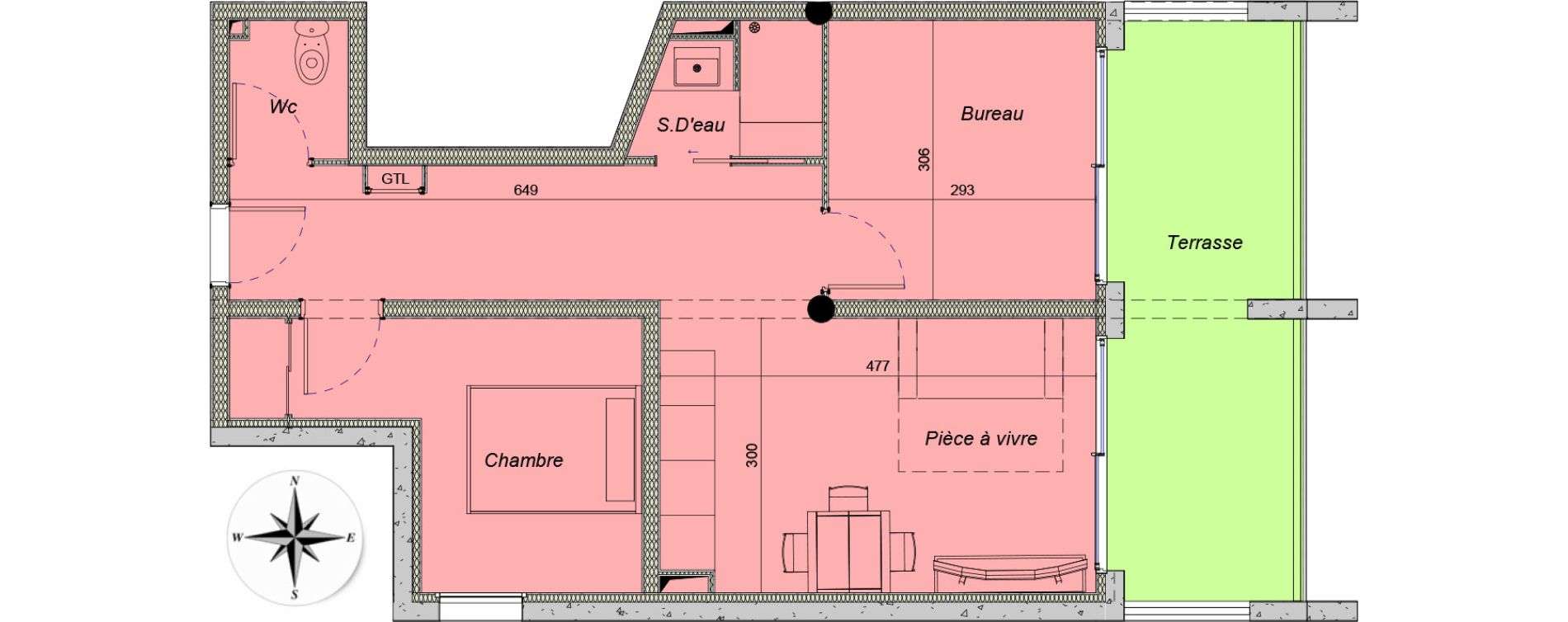 Appartement T3 de 47,26 m2 &agrave; Collioure Centre