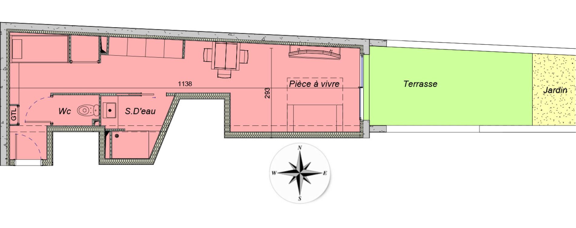 Appartement T1 de 32,32 m2 &agrave; Collioure Centre