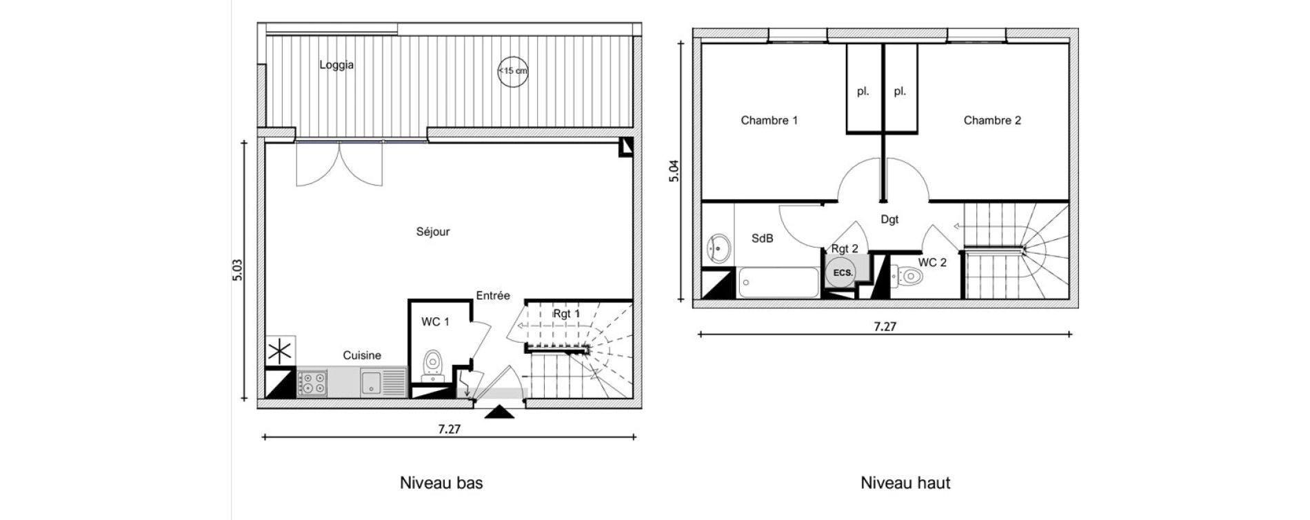 Appartement T3 de 64,60 m2 &agrave; Elne Centre