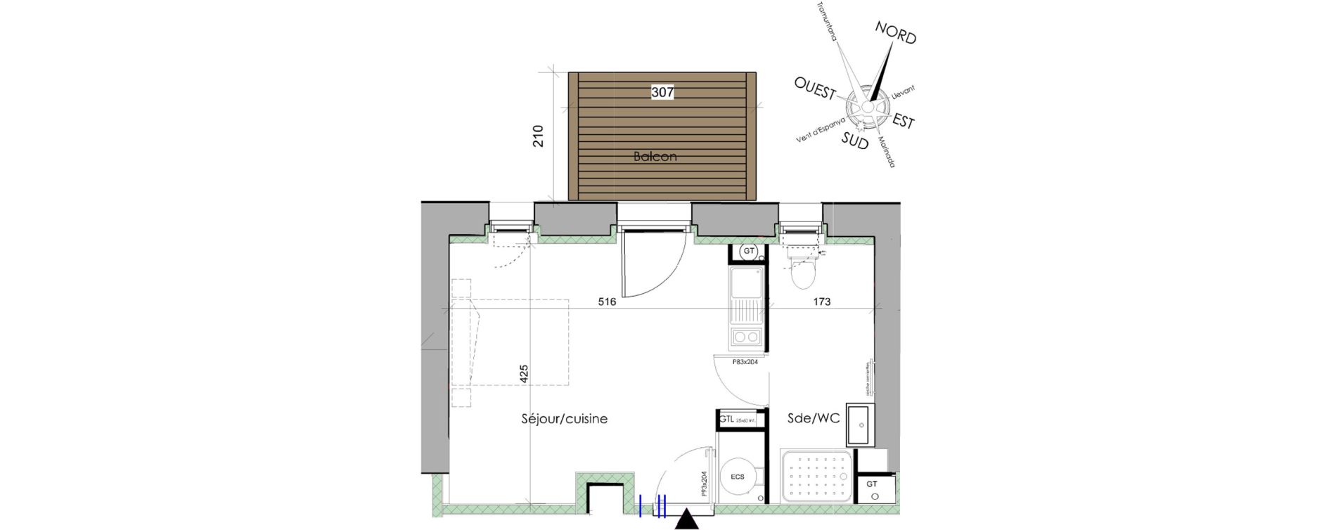Appartement T1 de 28,50 m2 &agrave; Font-Romeu-Odeillo-Via Centre